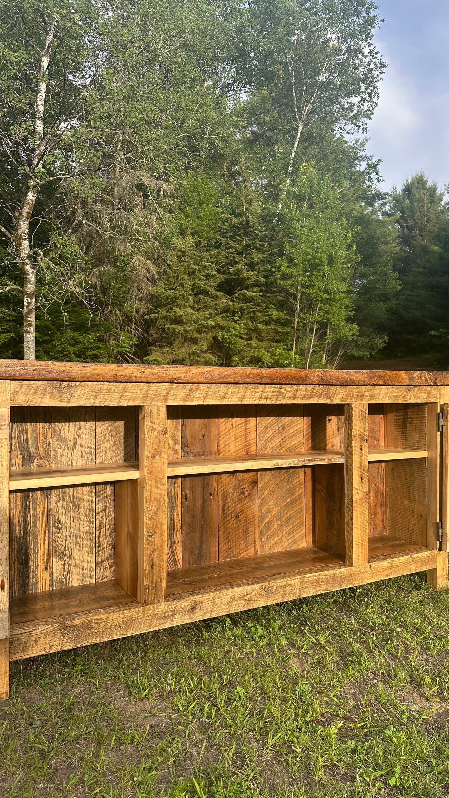 6' Rustic Reclaimed Wood + Steel Cabinet / Sideboard