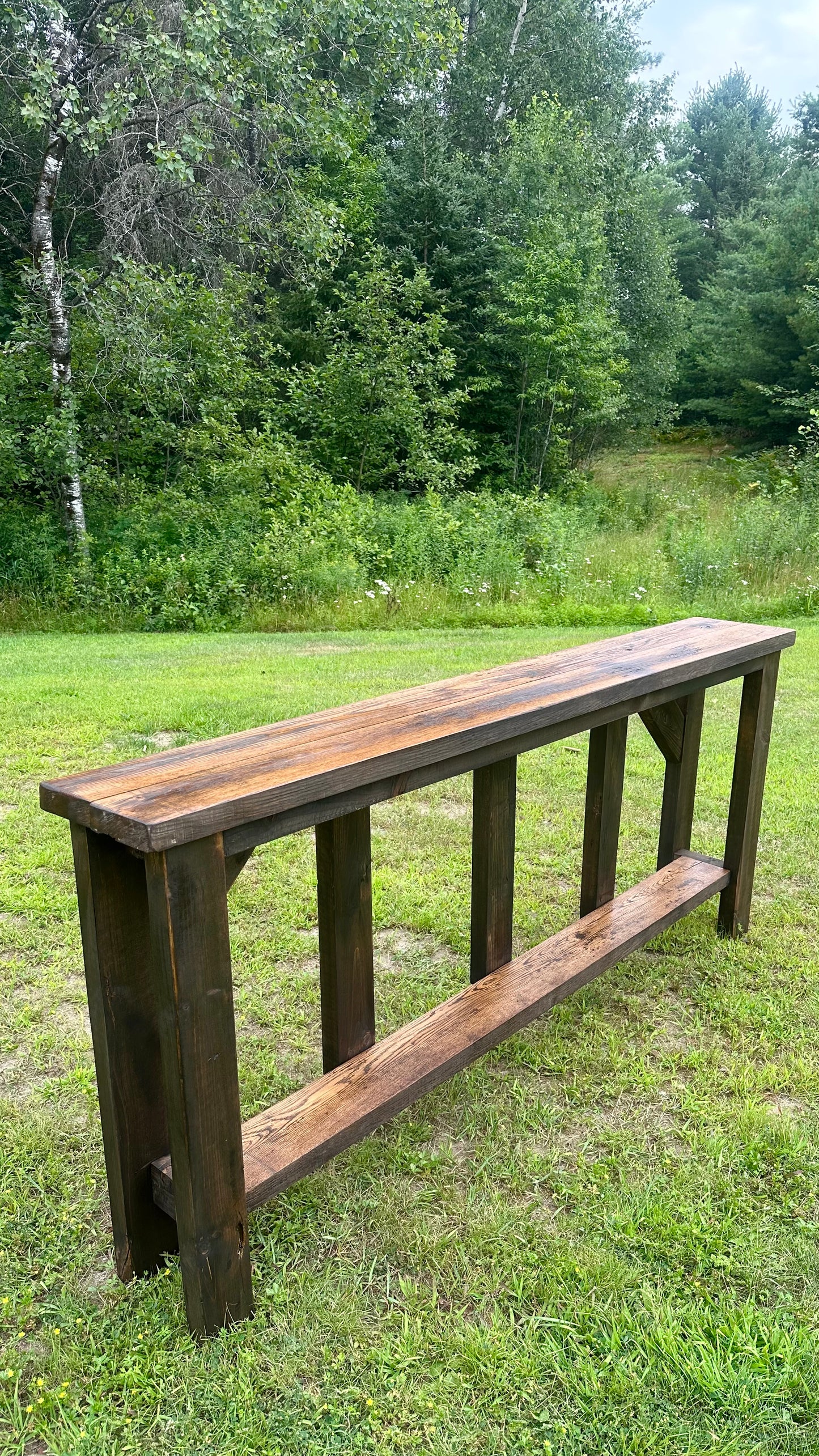 6 1/2’ L Rustic Reclaimed Wood Console / Hallway Table