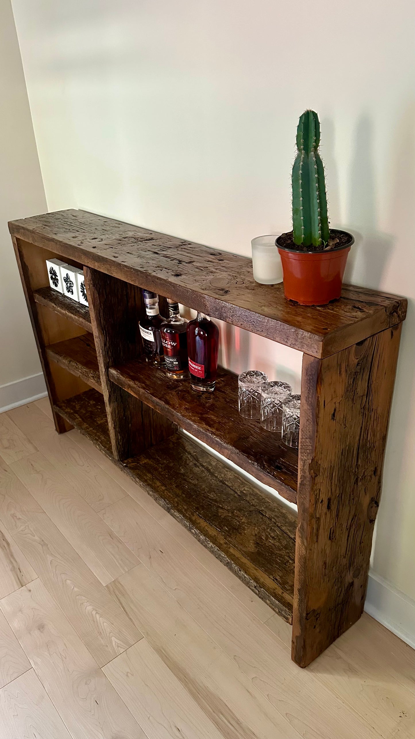 4.5’ Rustic Reclaimed Wood Console Table