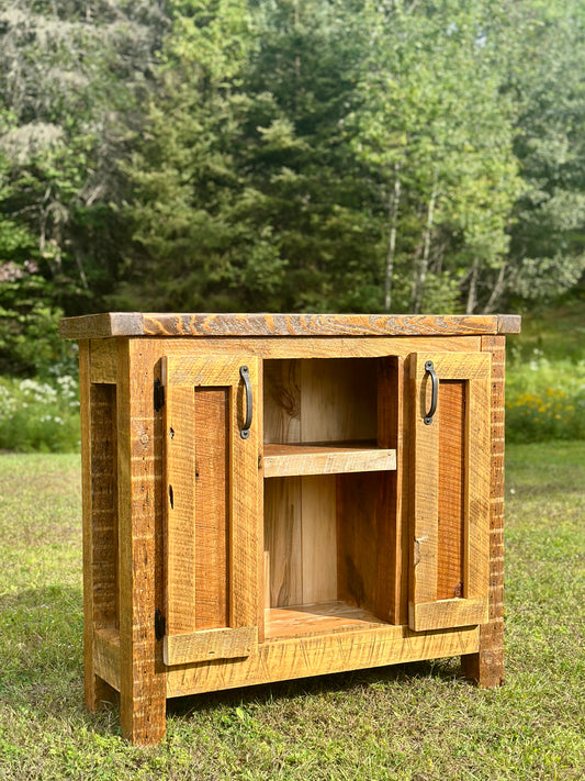 3.5' L Rustic Wood Cabinet