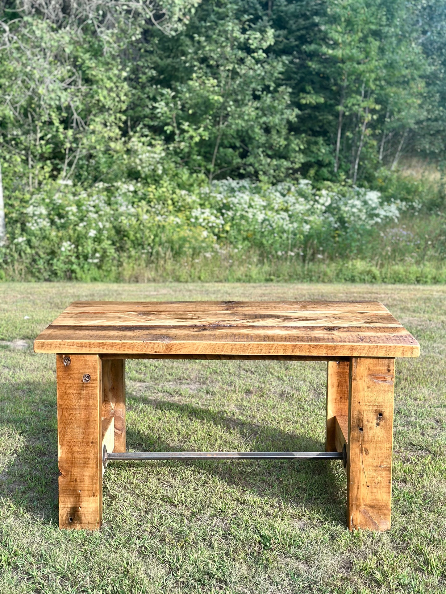 5’ L Rustic Reclaimed Wood Dining Table