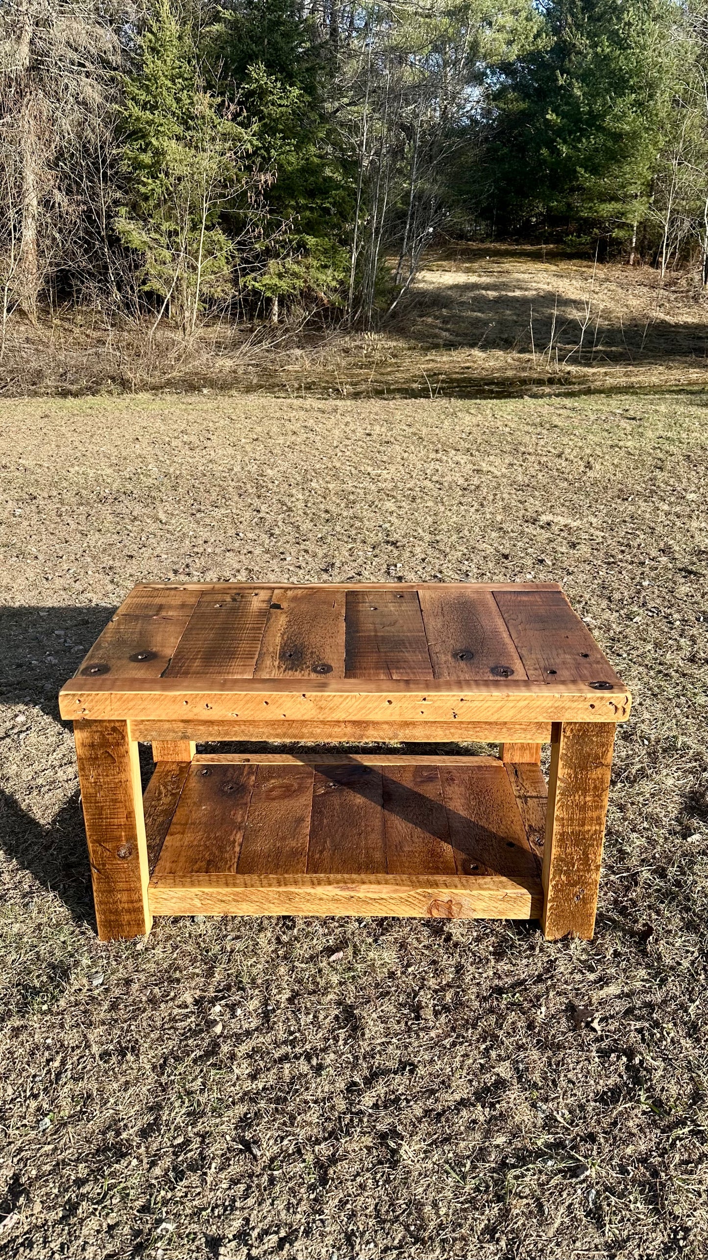 3’ L Rustic Reclaimed Wood Coffee Table