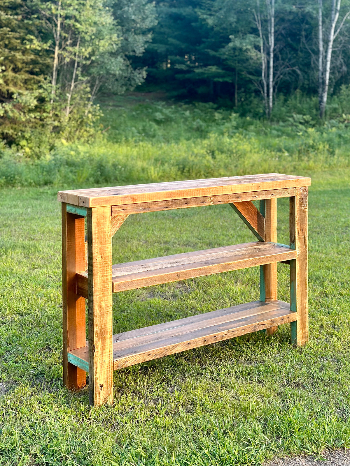 54" L Rustic Reclaimed Wood Bar / Console Table