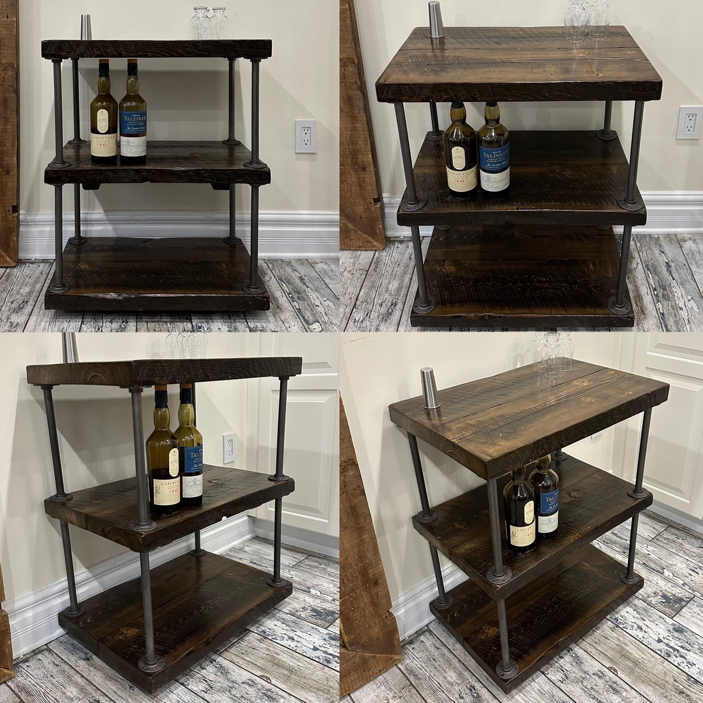 Rustic Reclaimed Wood Industrial Style Table