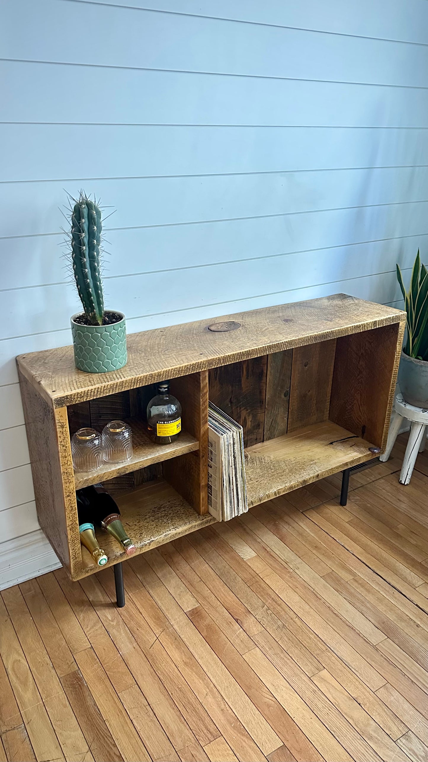 4’ L Rustic Wood Media / Console Table