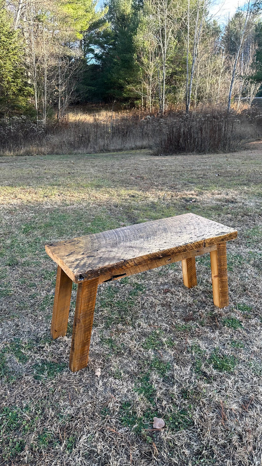 3’ Rustic Reclaimed Wood Minimalist Bench
