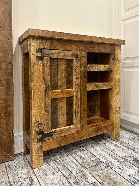 3’ L Rustic Reclaimed Wood Cabinet