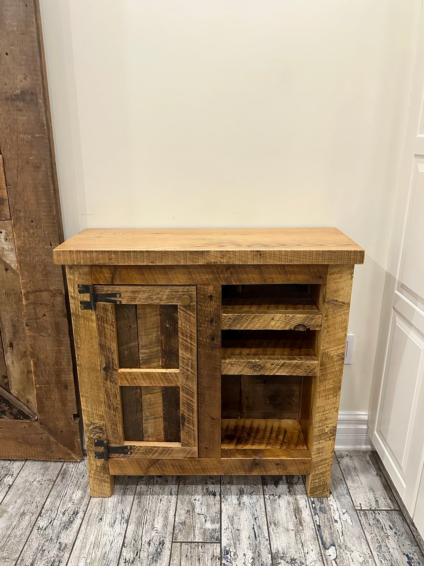 3’ L Rustic Reclaimed Wood Cabinet
