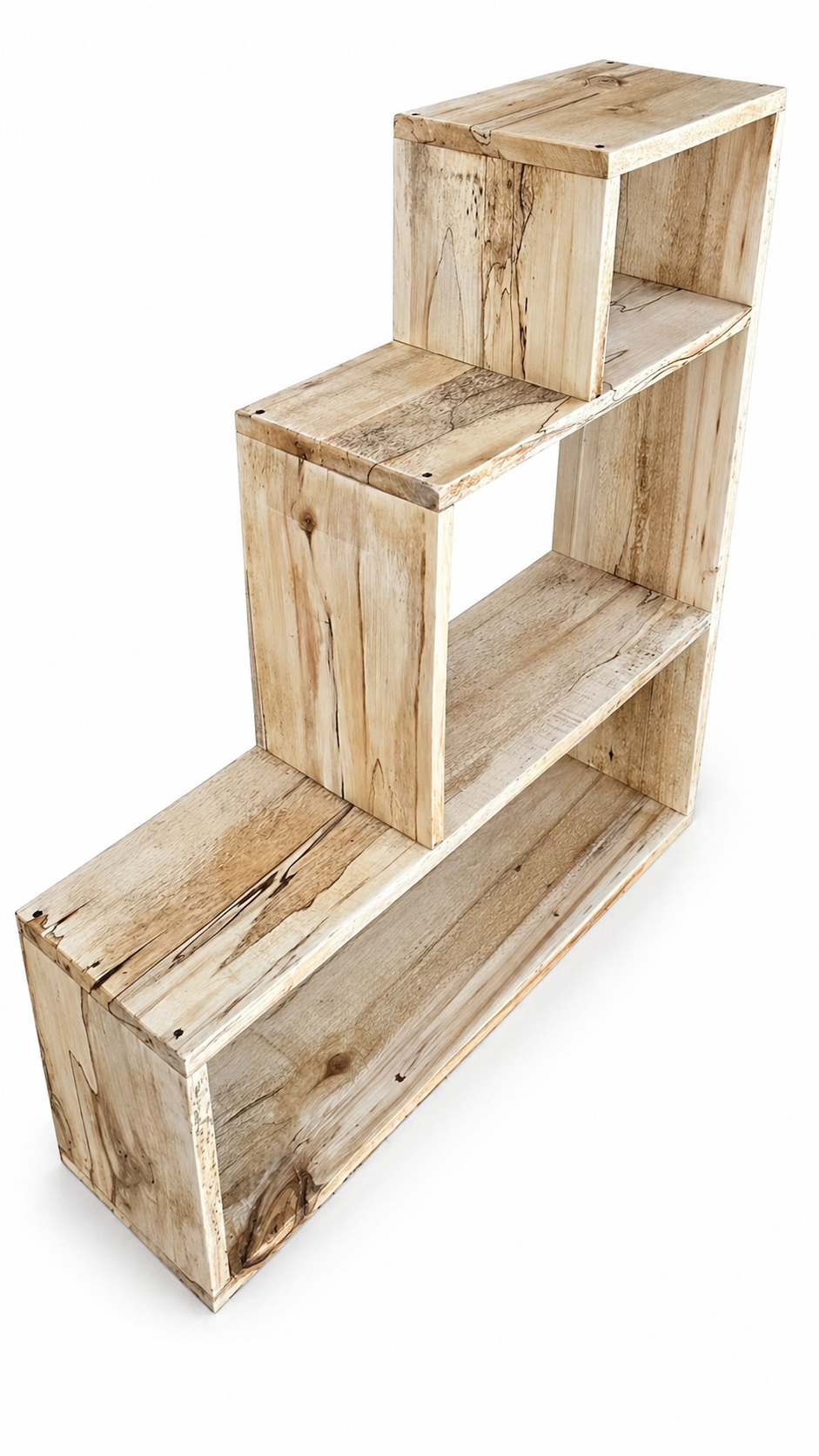 Rustic Poplar Wood Shelf / Bookcase