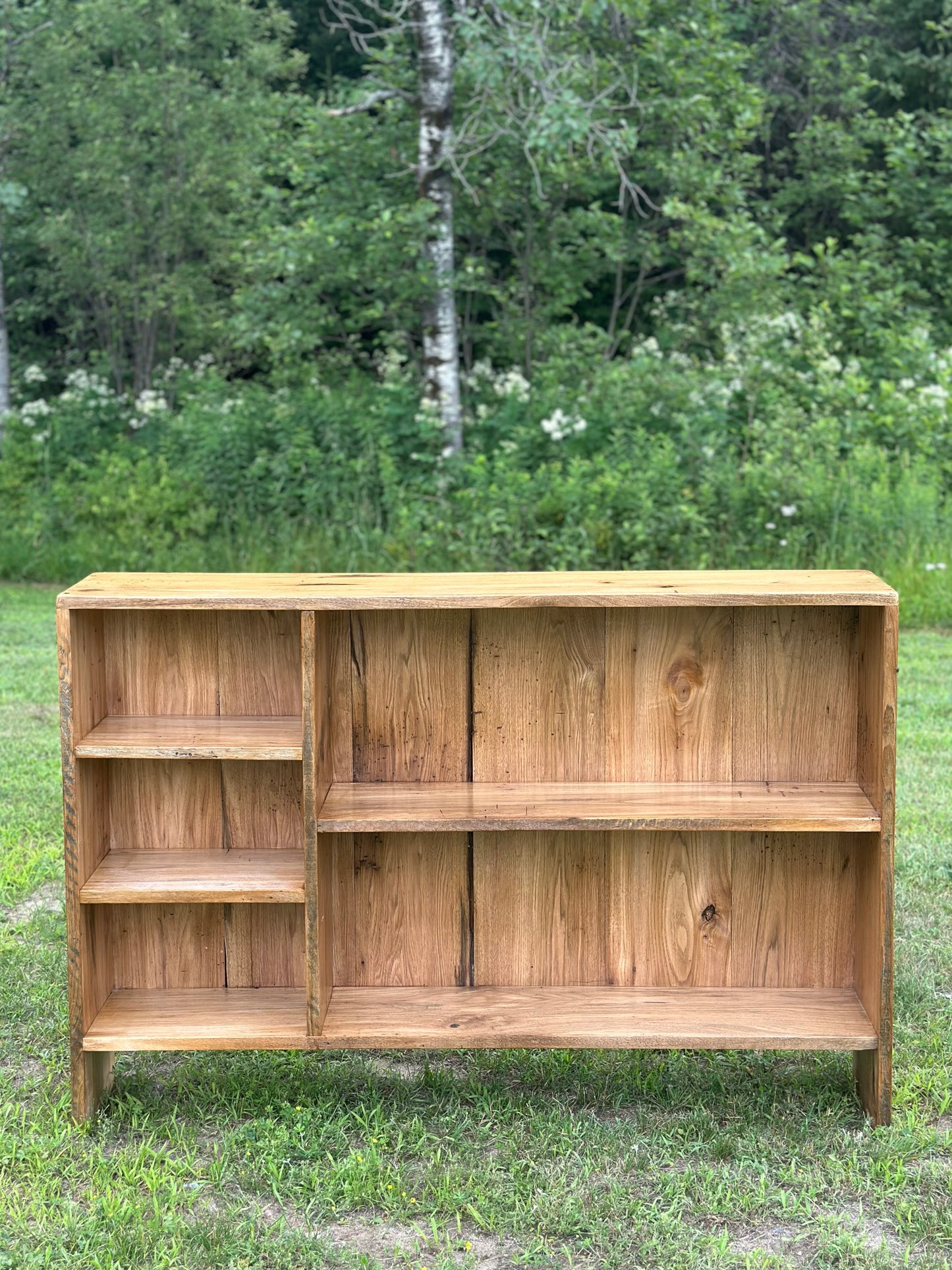 4’ Rustic Butternut Wood Console / Media Table
