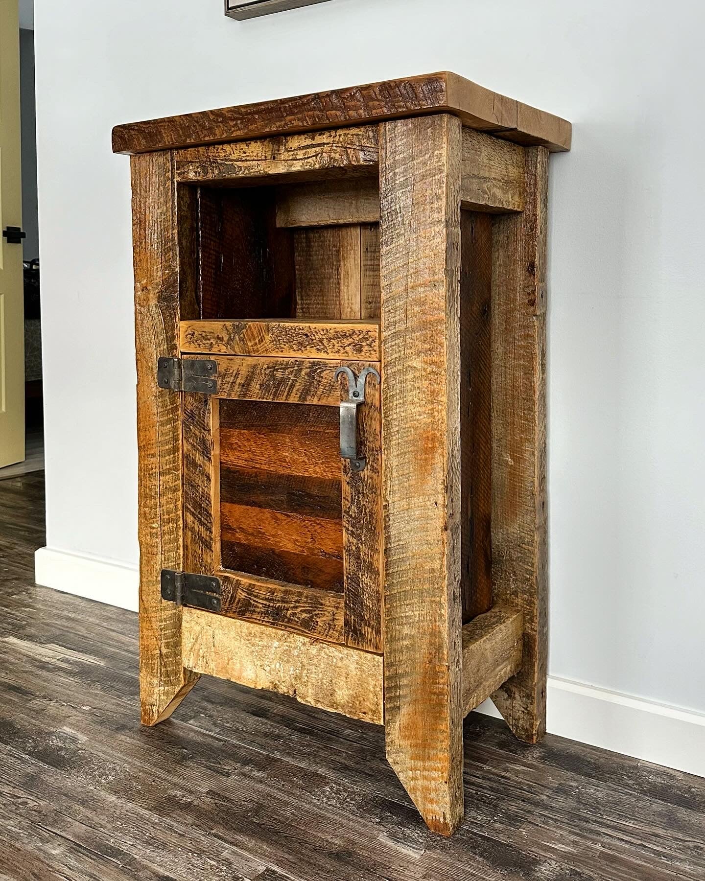 Rustic Reclaimed Wood Medieval Inspired Cabinet