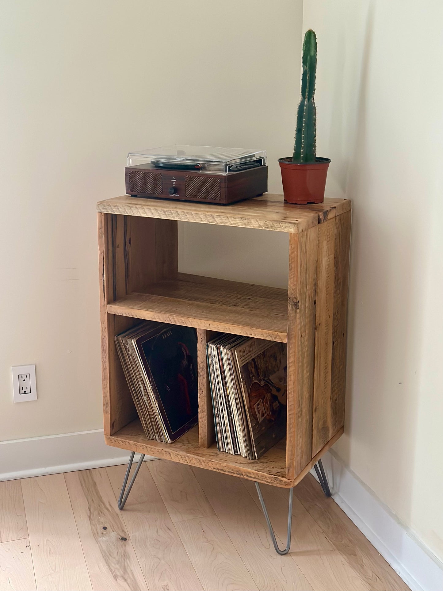 Rustic Reclaimed Wood Media / Side Table