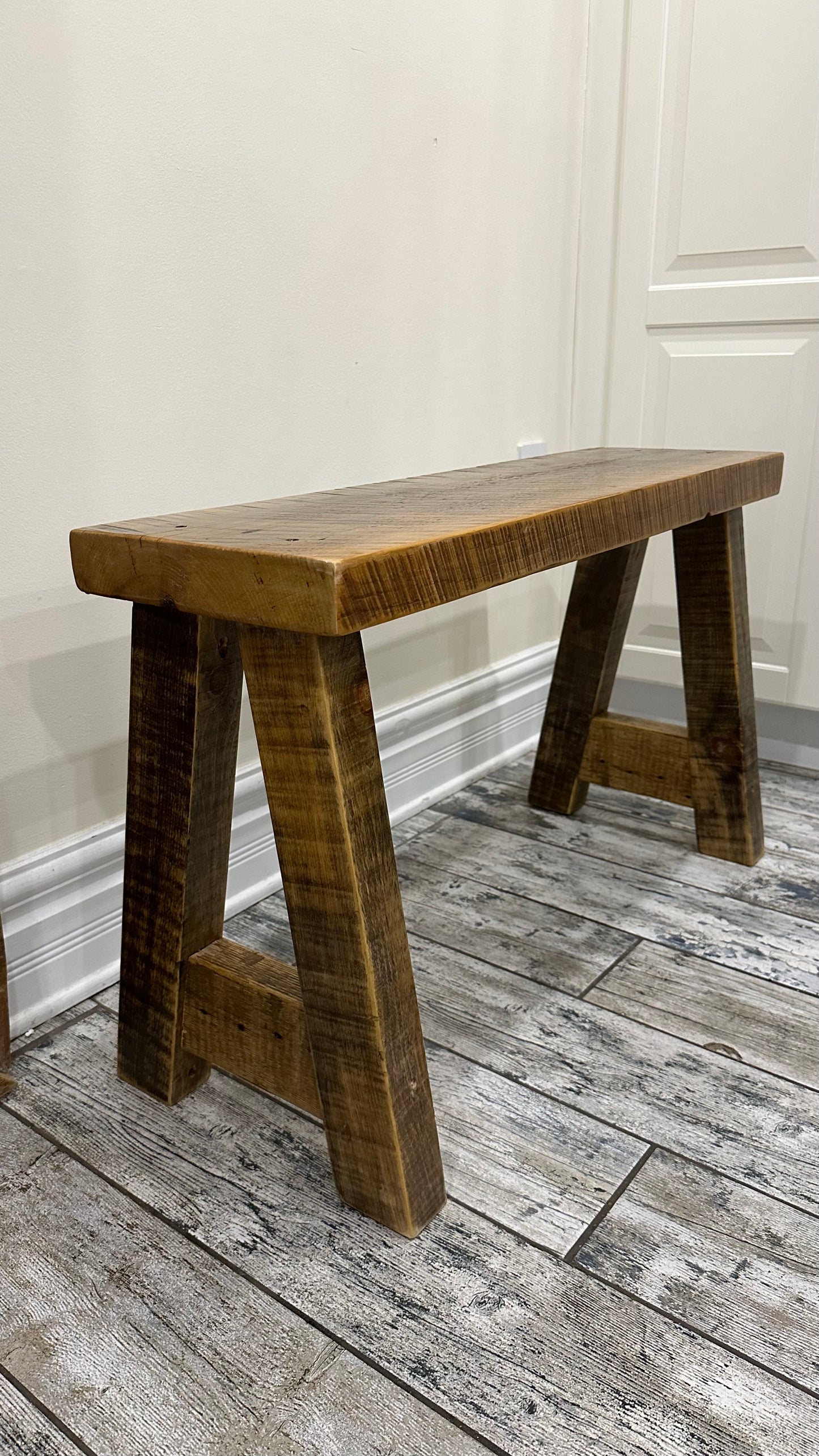 3’ L Rustic Wood Minimalist Style Bench