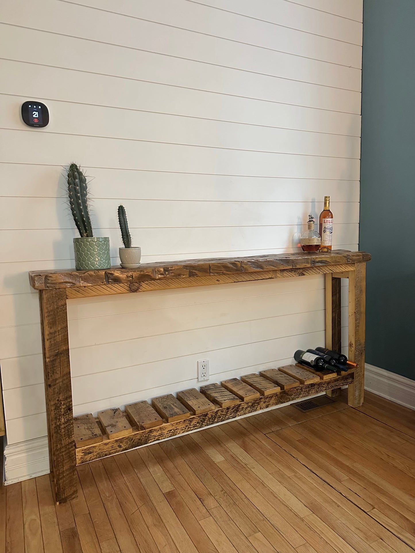 6’ L Rustic Reclaimed Wood Console / Sofa Table