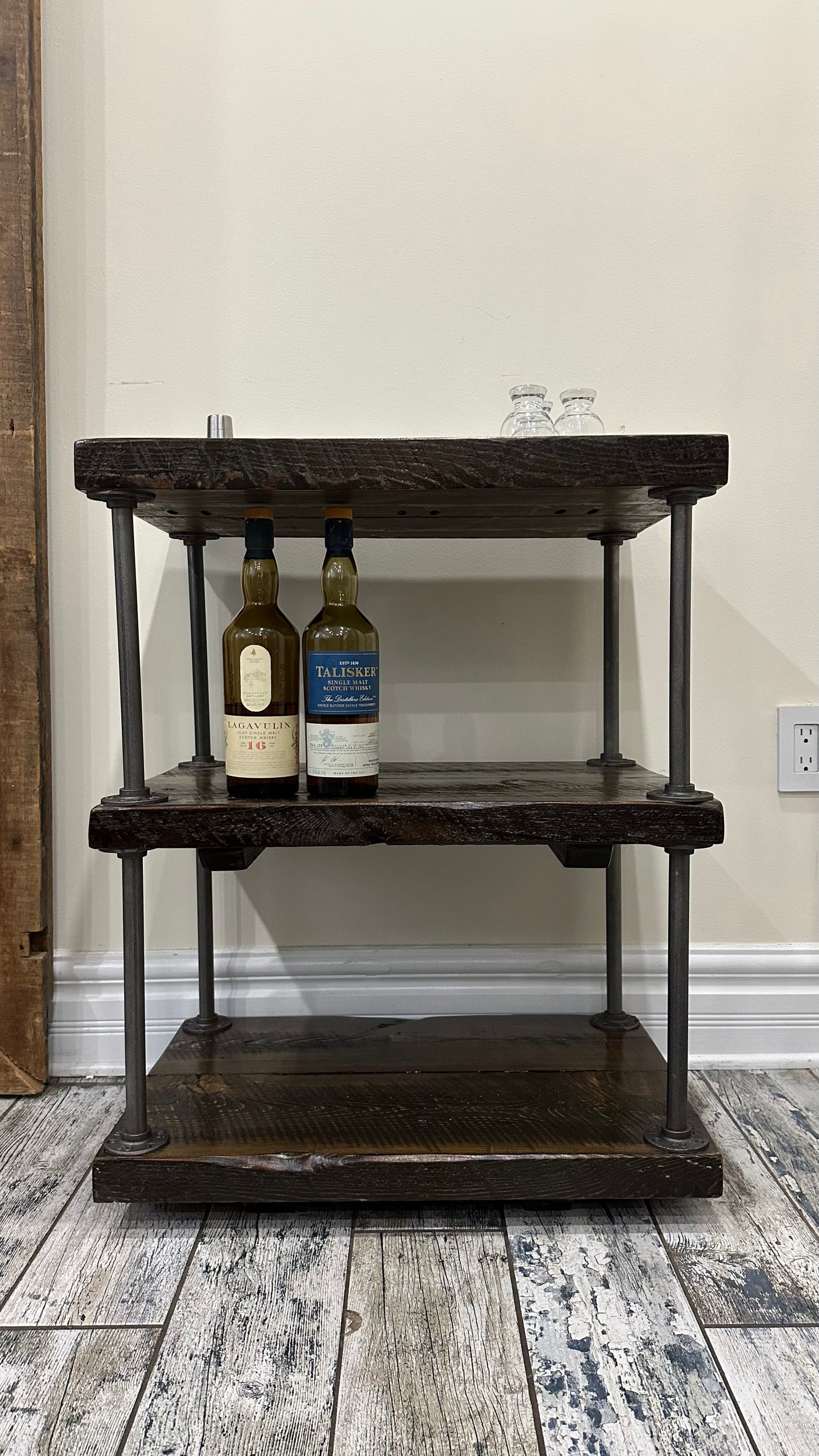 Rustic Reclaimed Wood Industrial Style Table