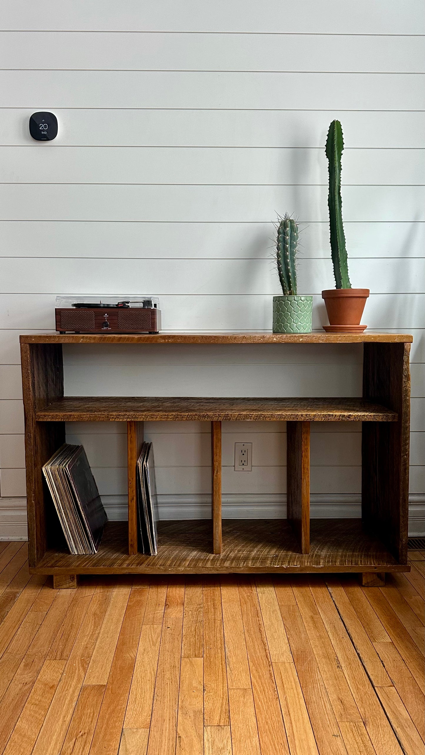 4’ L Rustic Wood Media Table / Stand