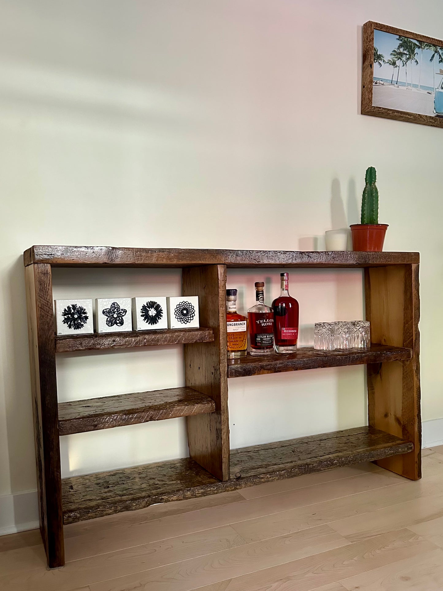 4.5’ Rustic Reclaimed Wood Console Table