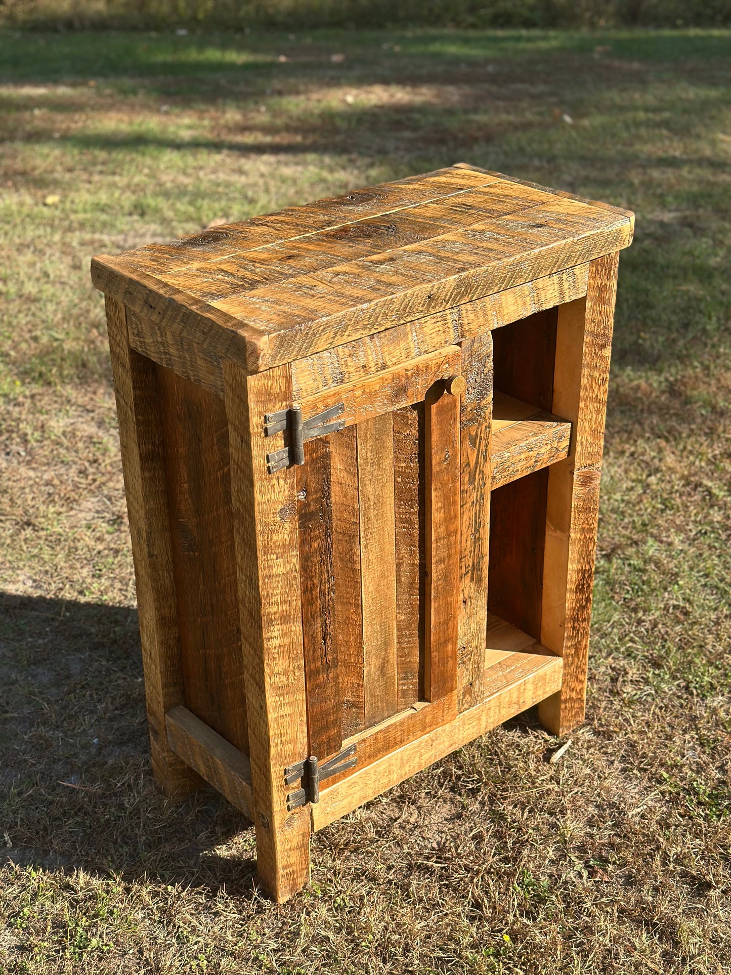 27” L Rustic Reclaimed Wood Compact Cabinet