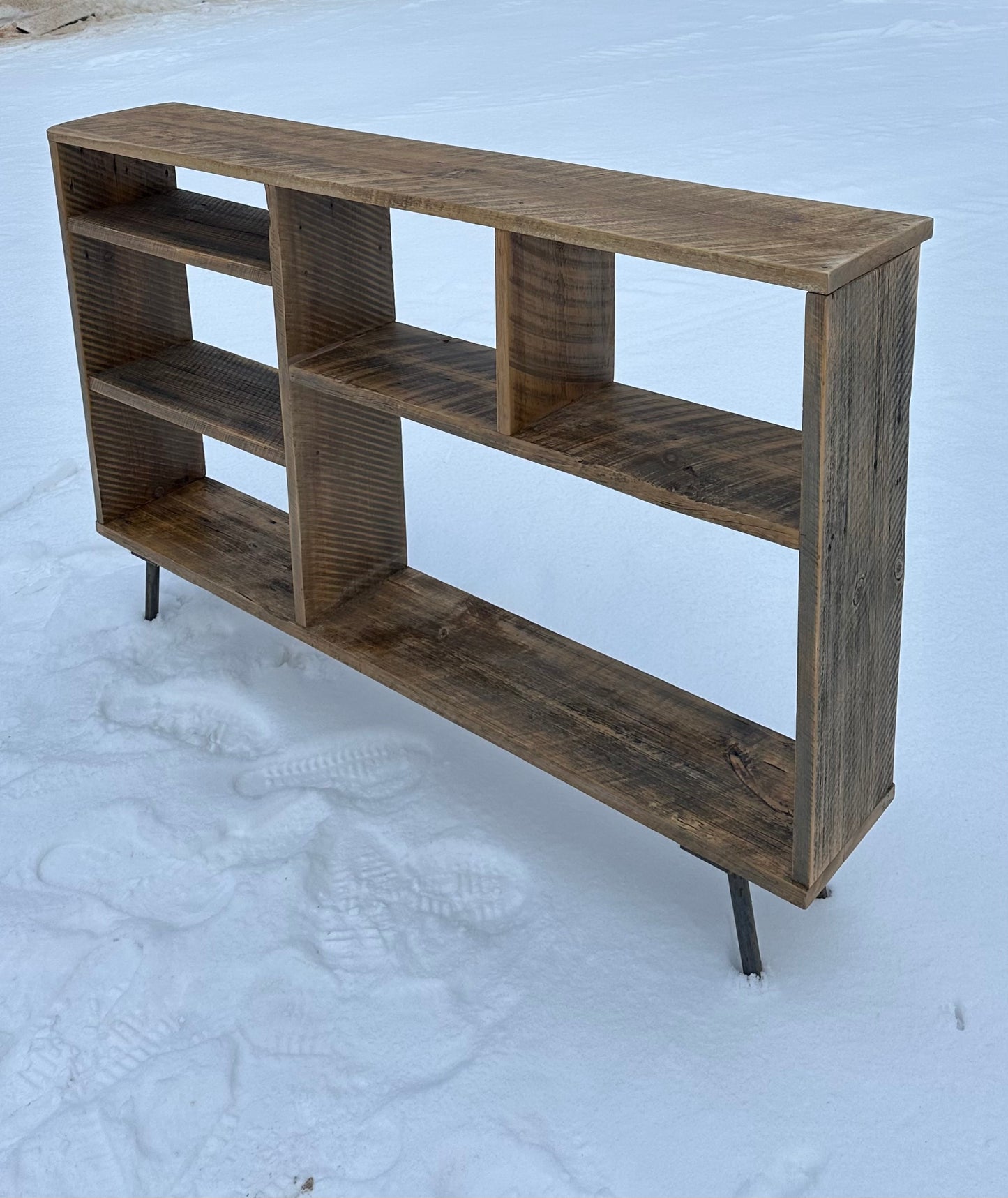 4 1/2’ L Rustic Reclaimed Wood Console / Bar Table