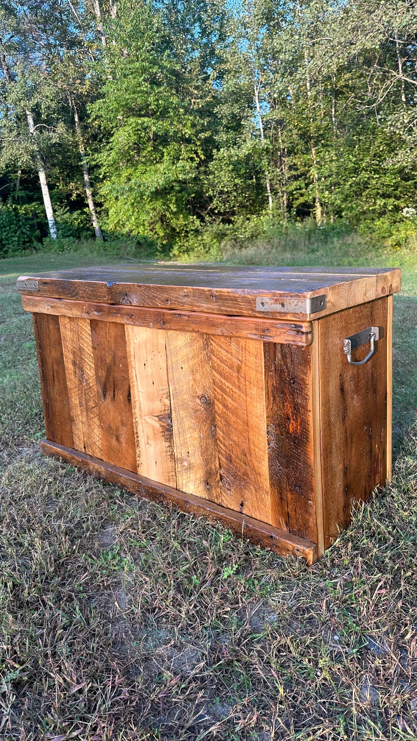 3’ L Rustic Reclaimed Wood Chest / Coffee Table / Bench