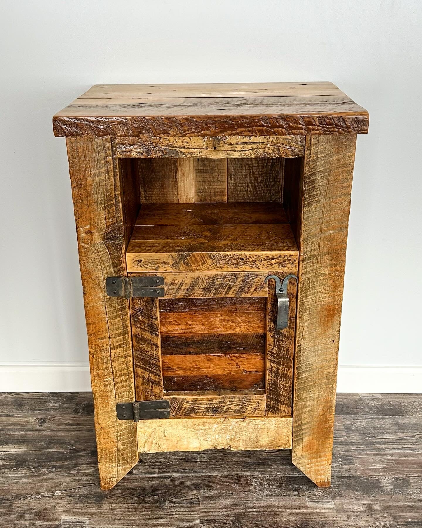 Rustic Reclaimed Wood Medieval Inspired Cabinet