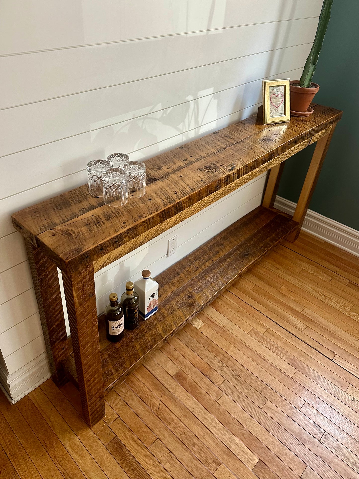 6’ L Rustic Reclaimed Wood Console Table