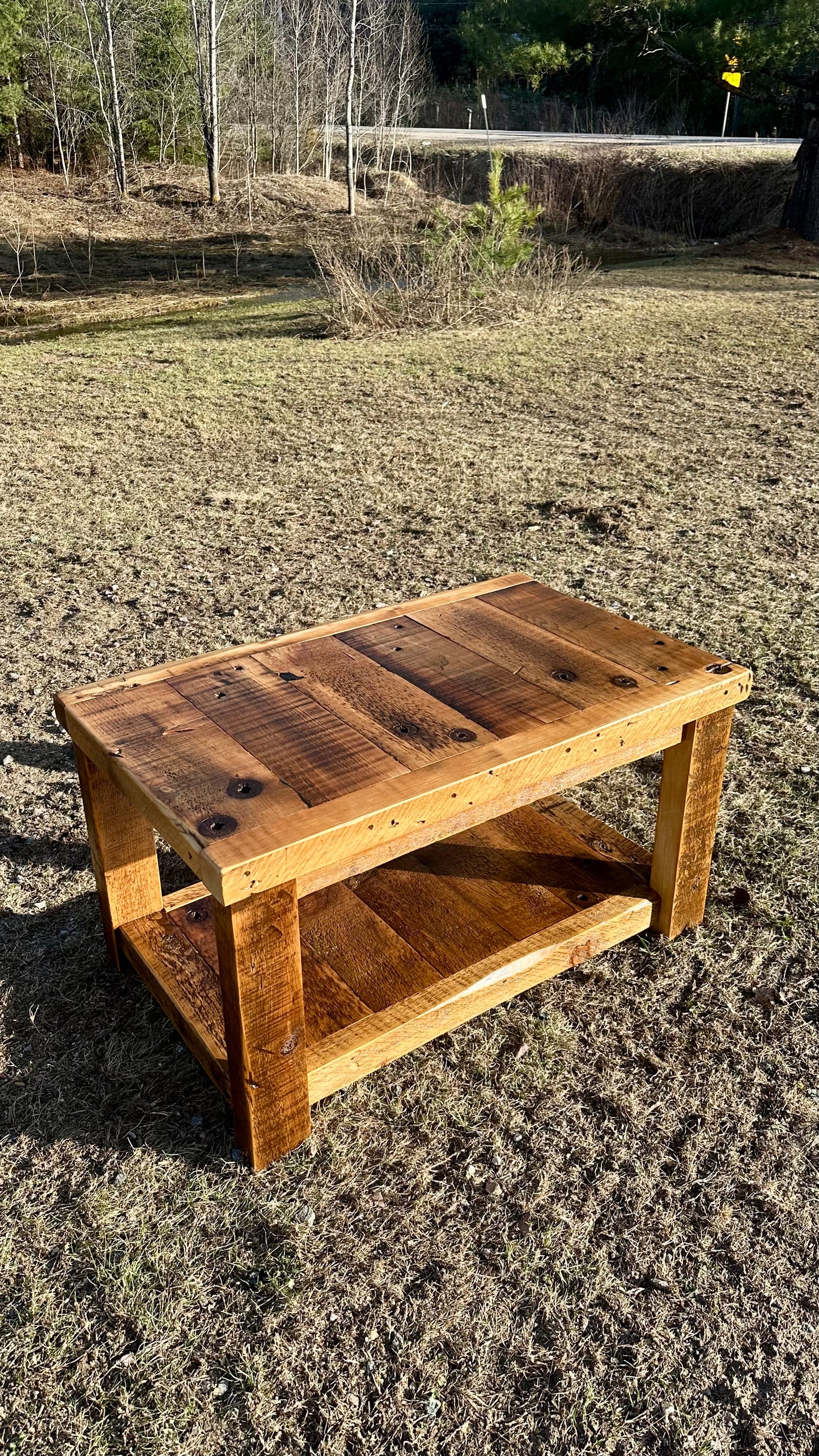 3’ L Rustic Reclaimed Wood Coffee Table