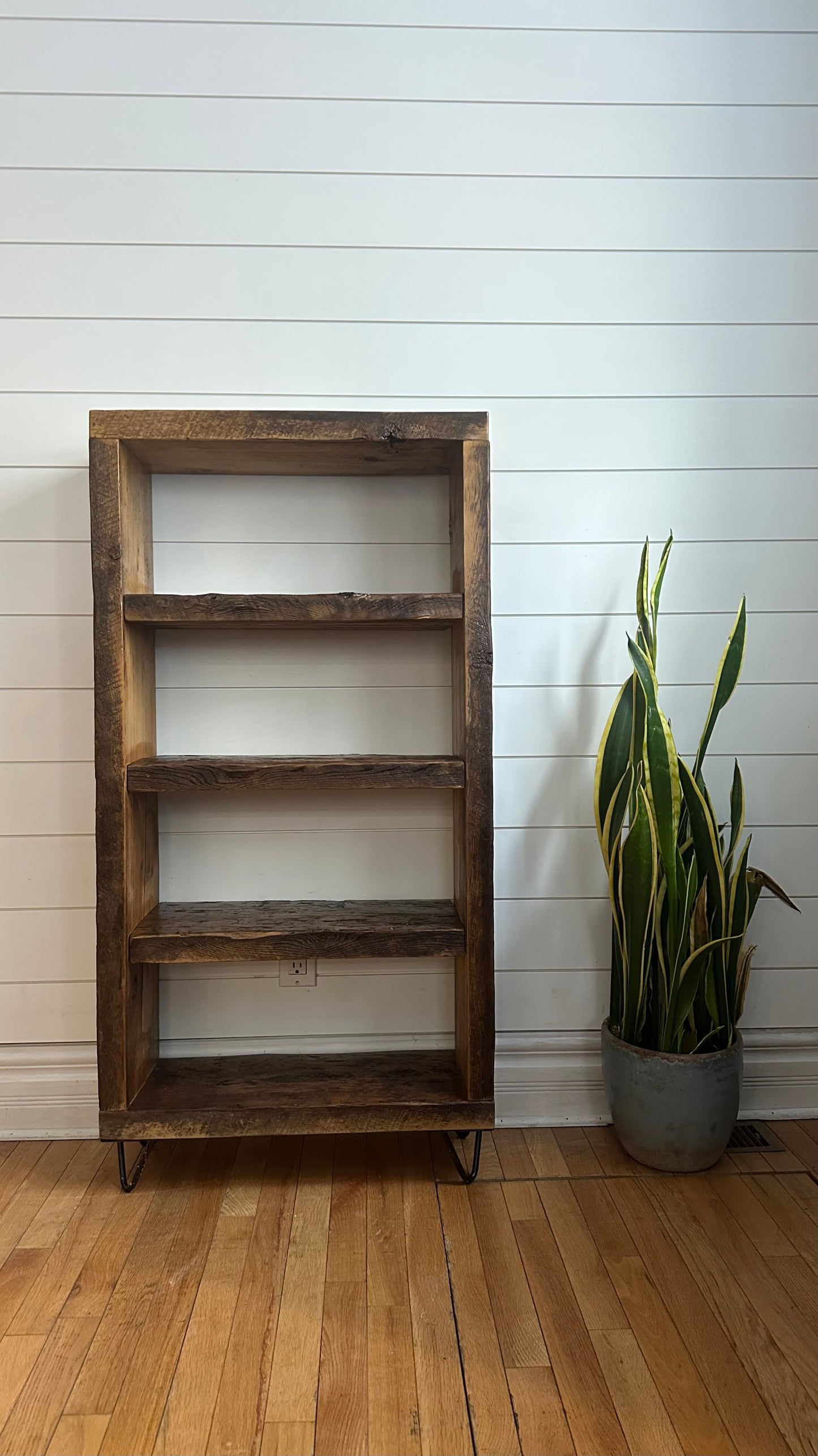 4’ H Rustic Wood Bookcase