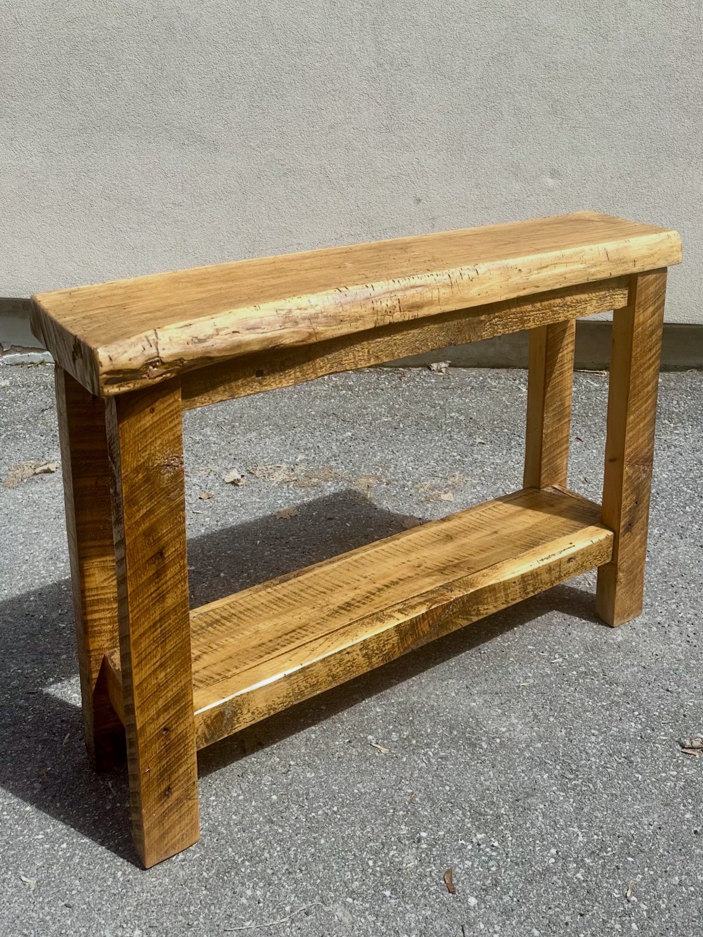 4' L Rustic Live Edge Bar / Console Table
