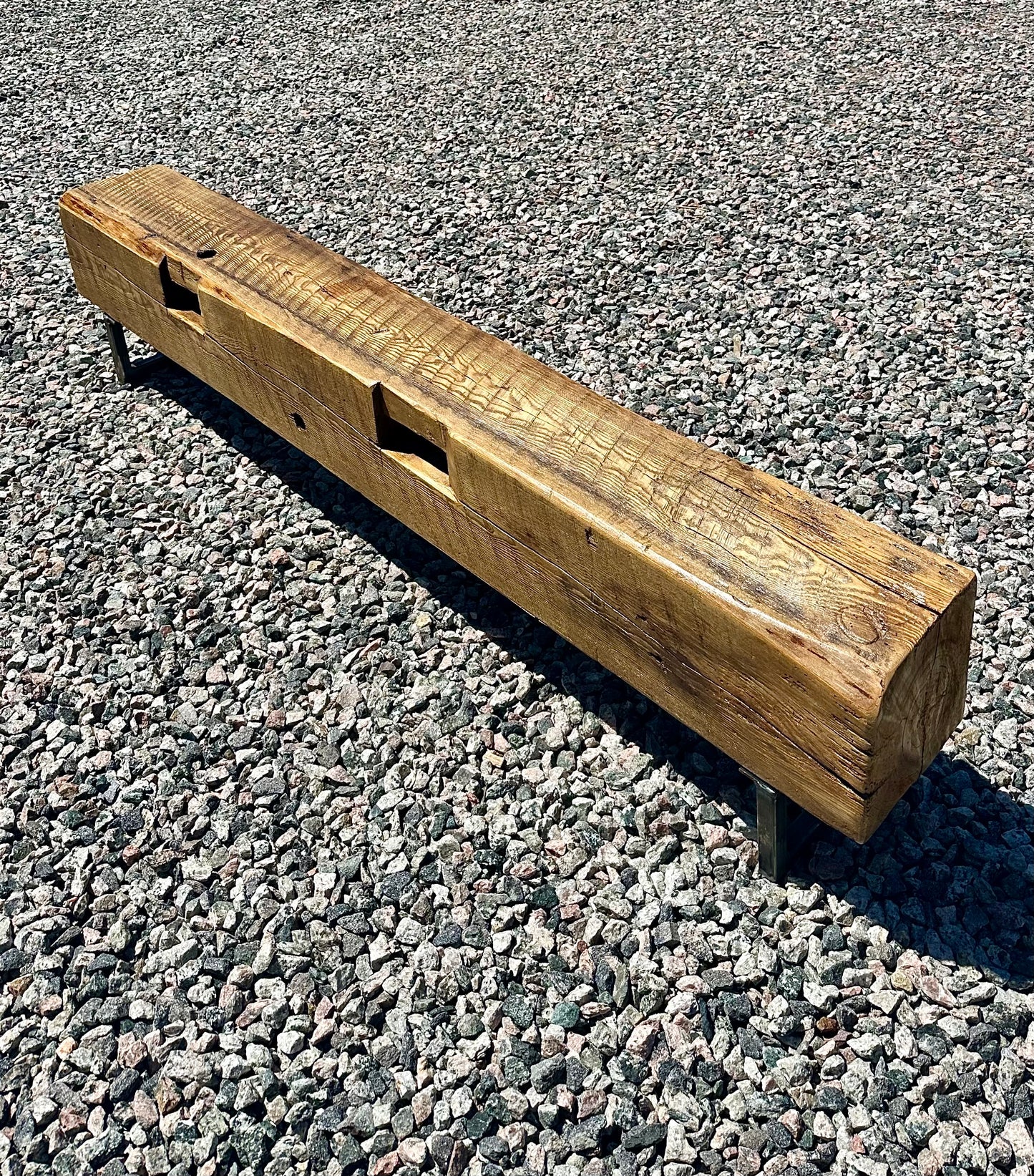 6' Rustic Reclaimed Wood Beam Bench
