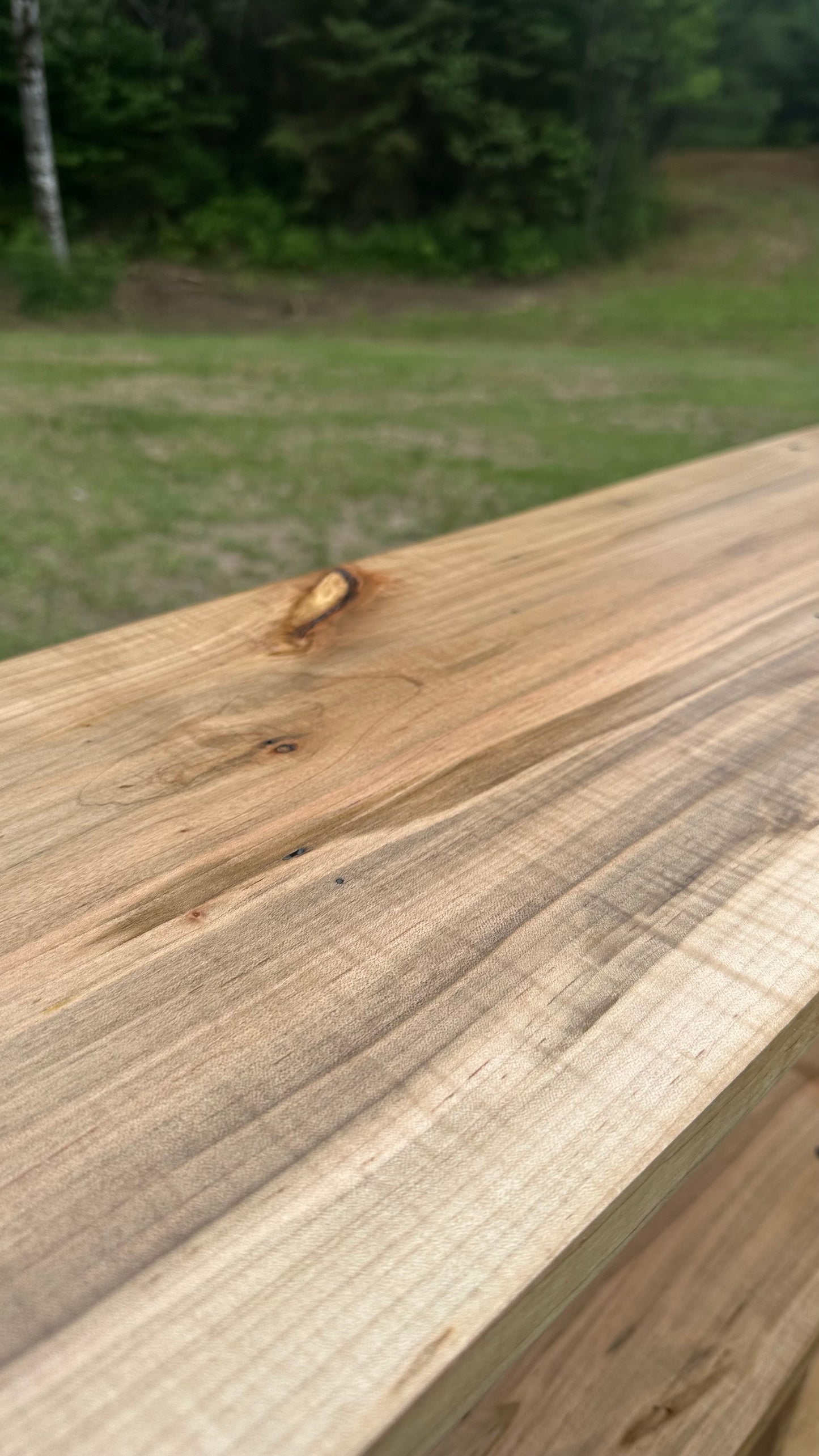 4.5' L Rustic Maple Wood Console Table