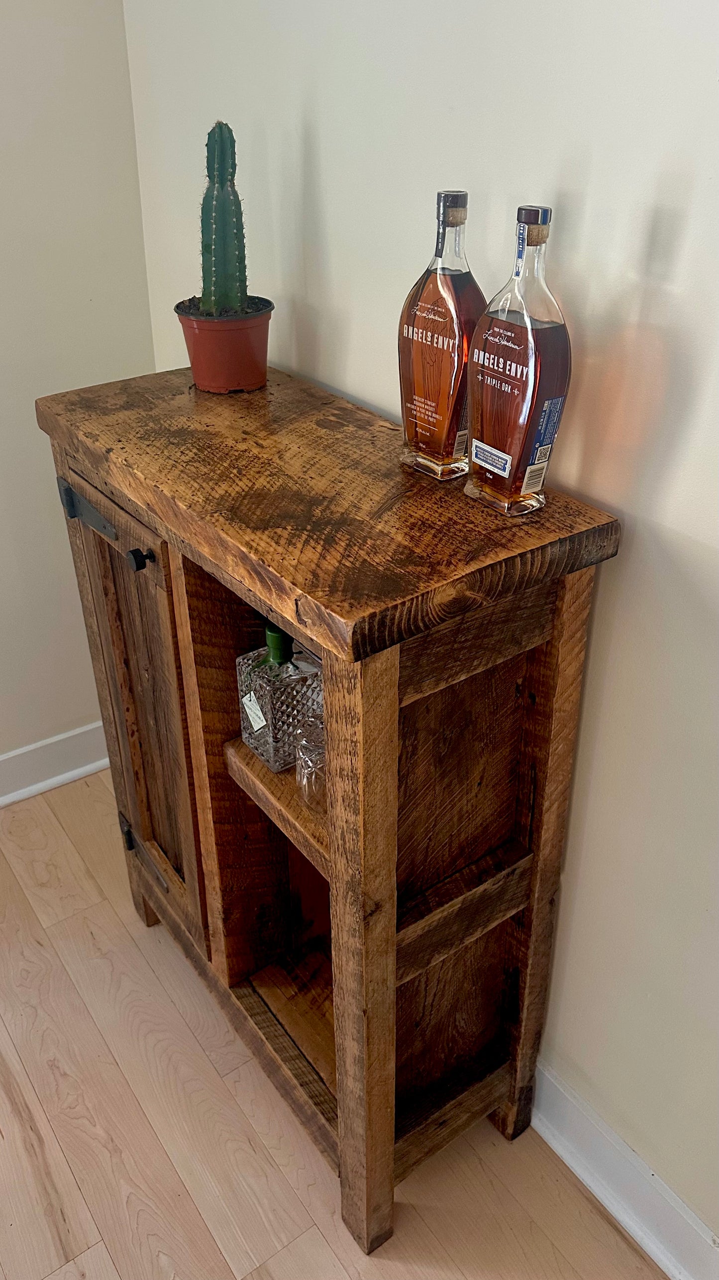 Rustic Wood Bar / Kitchen Cabinet