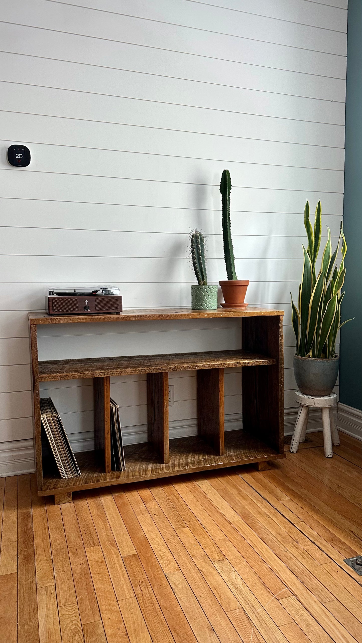 4’ L Rustic Wood Media Table / Stand