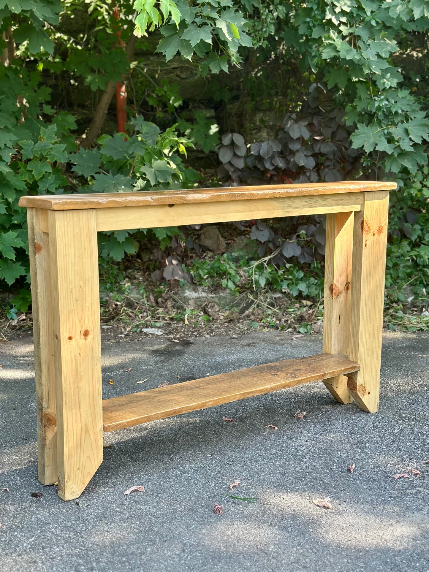 4’ Rustic Wood Console Table