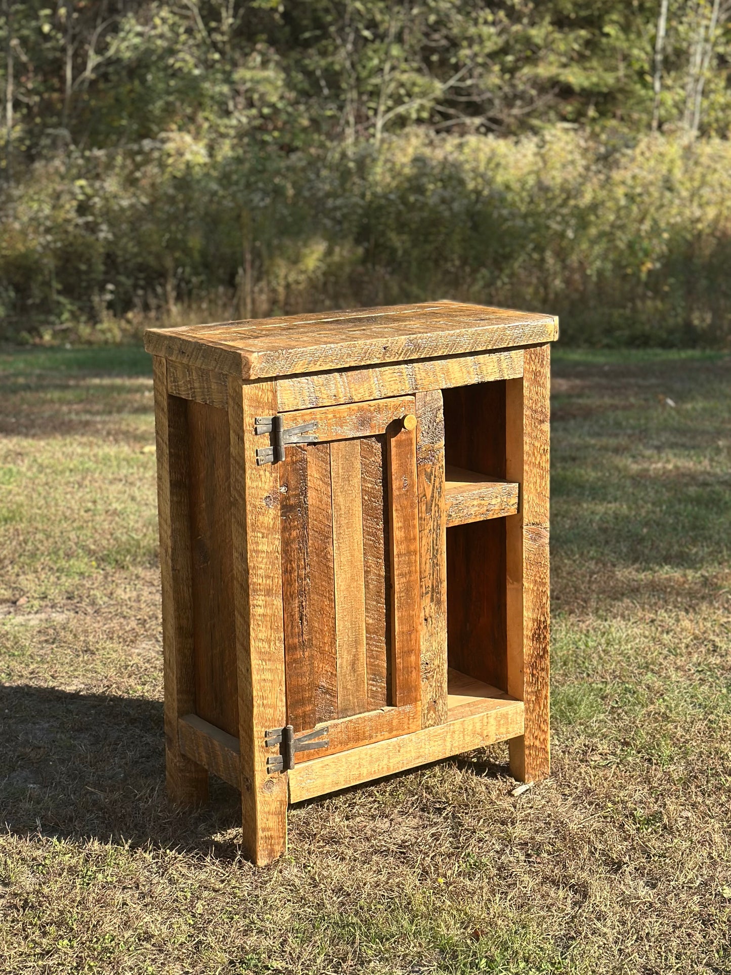 27” L Rustic Reclaimed Wood Compact Cabinet