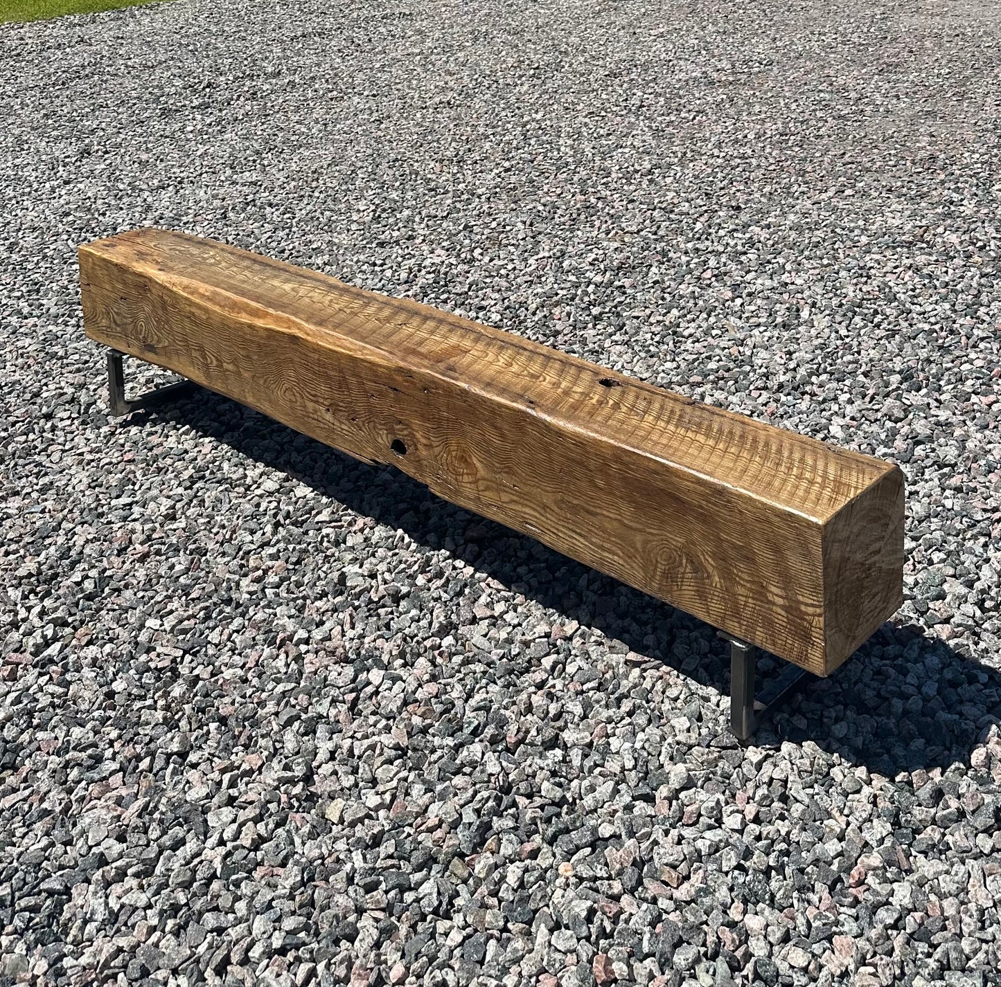 6' Rustic Reclaimed Wood Beam Bench