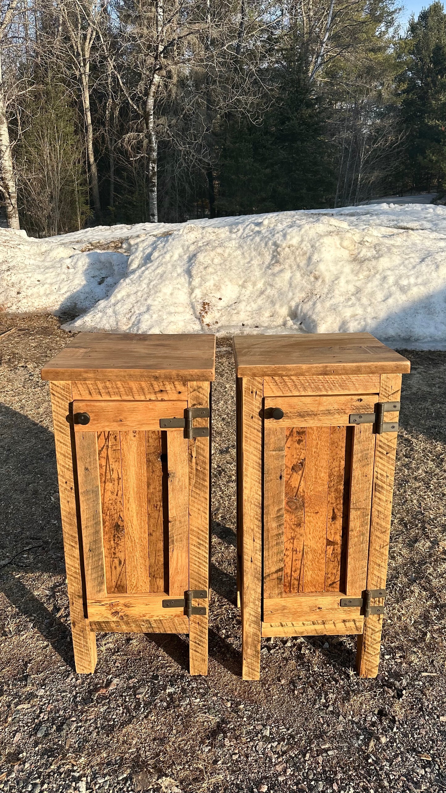 Rustic Wood Bar Cabinets / Night Stands