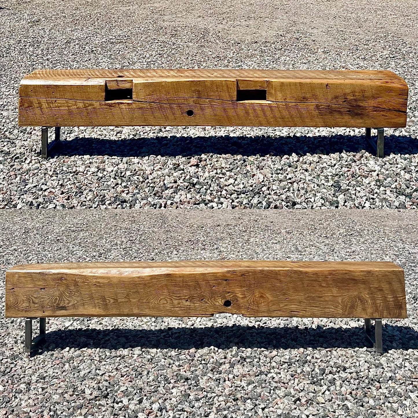 6' Rustic Reclaimed Wood Beam Bench