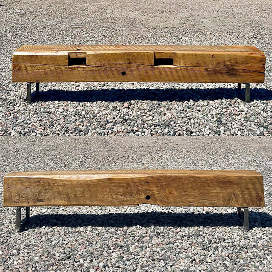 6' Rustic Reclaimed Wood Beam Bench