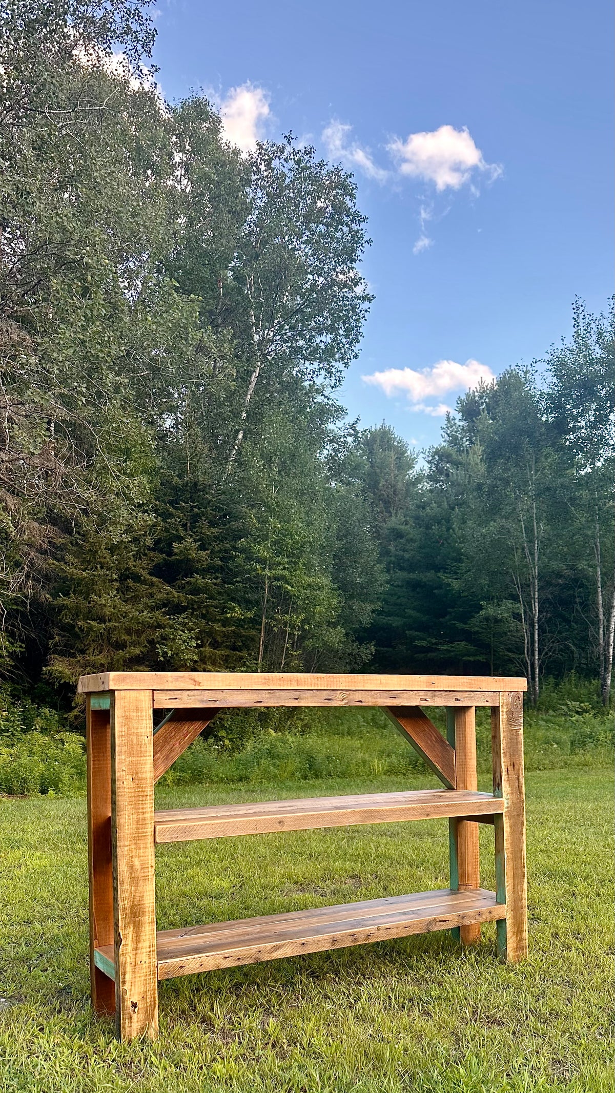 54" L Rustic Reclaimed Wood Bar / Console Table