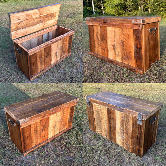 3’ L Rustic Reclaimed Wood Chest / Coffee Table / Bench