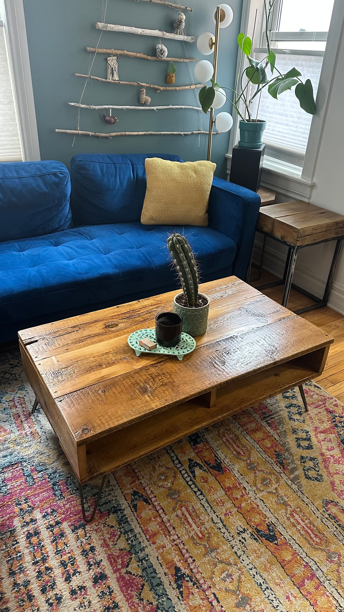 Retro Rustic Wood Coffee Table