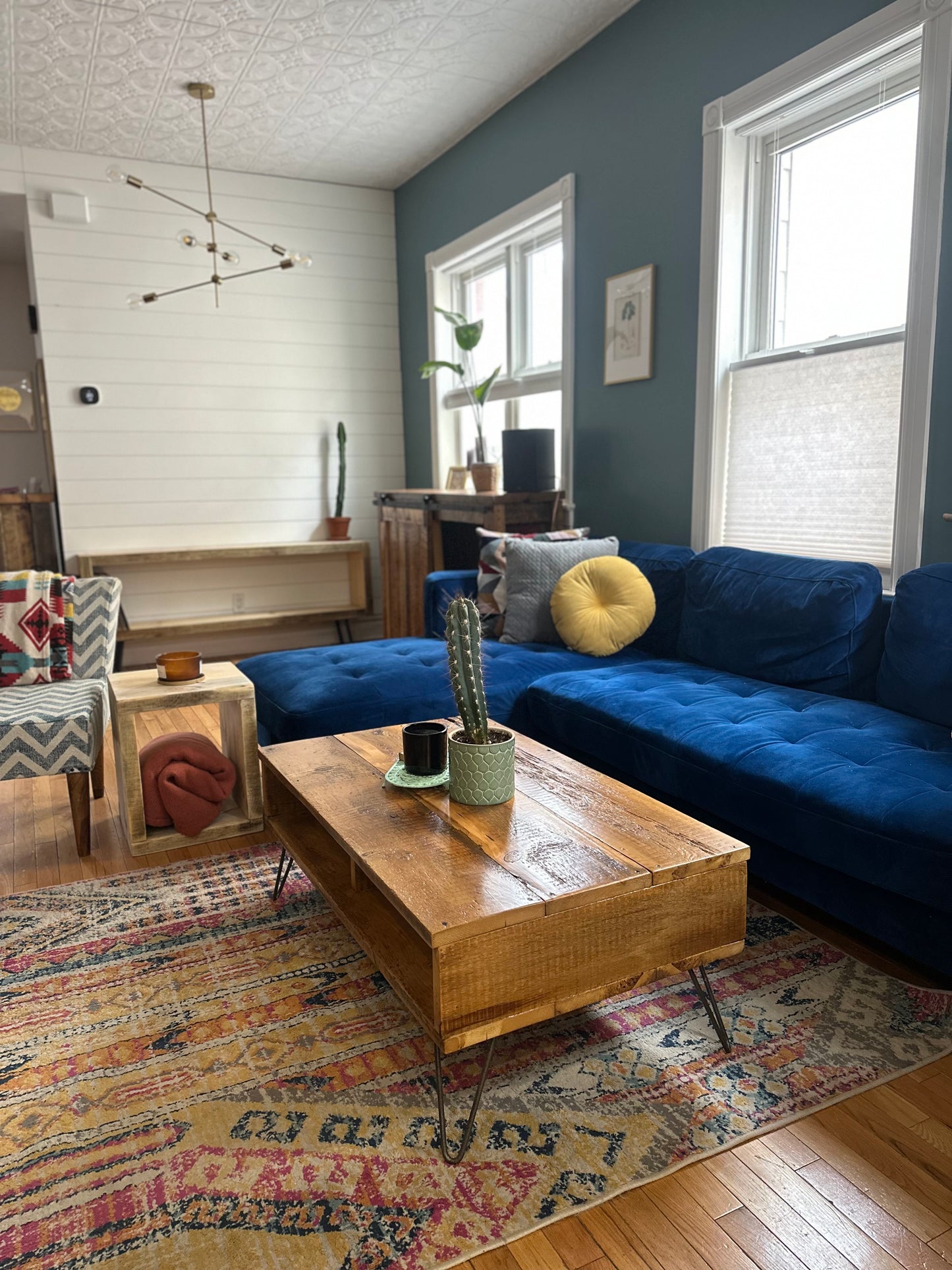 Retro Rustic Wood Coffee Table