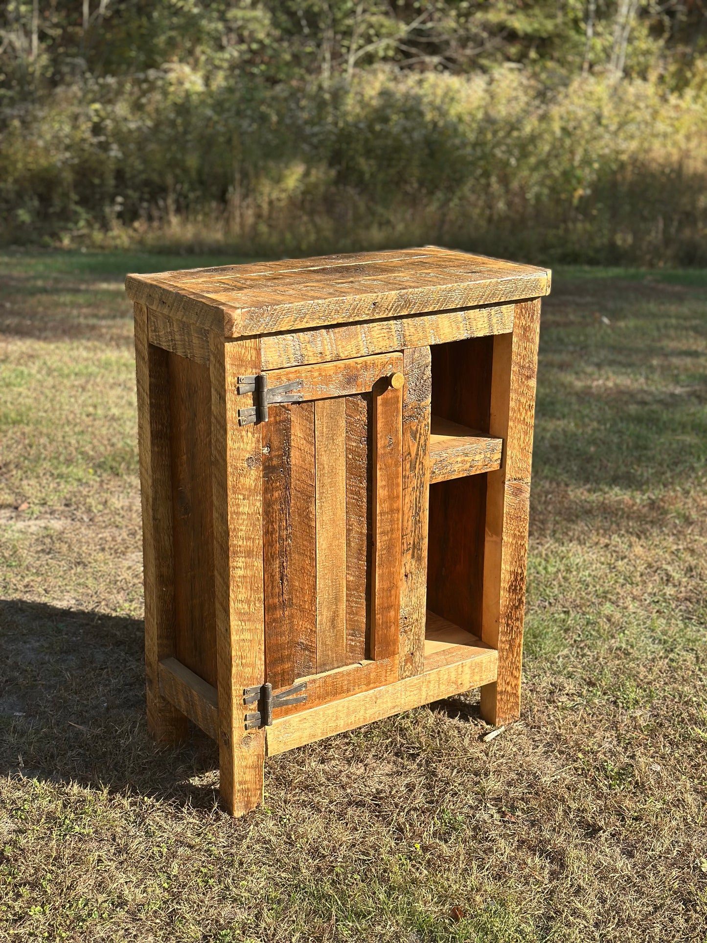 27” L Rustic Reclaimed Wood Compact Cabinet