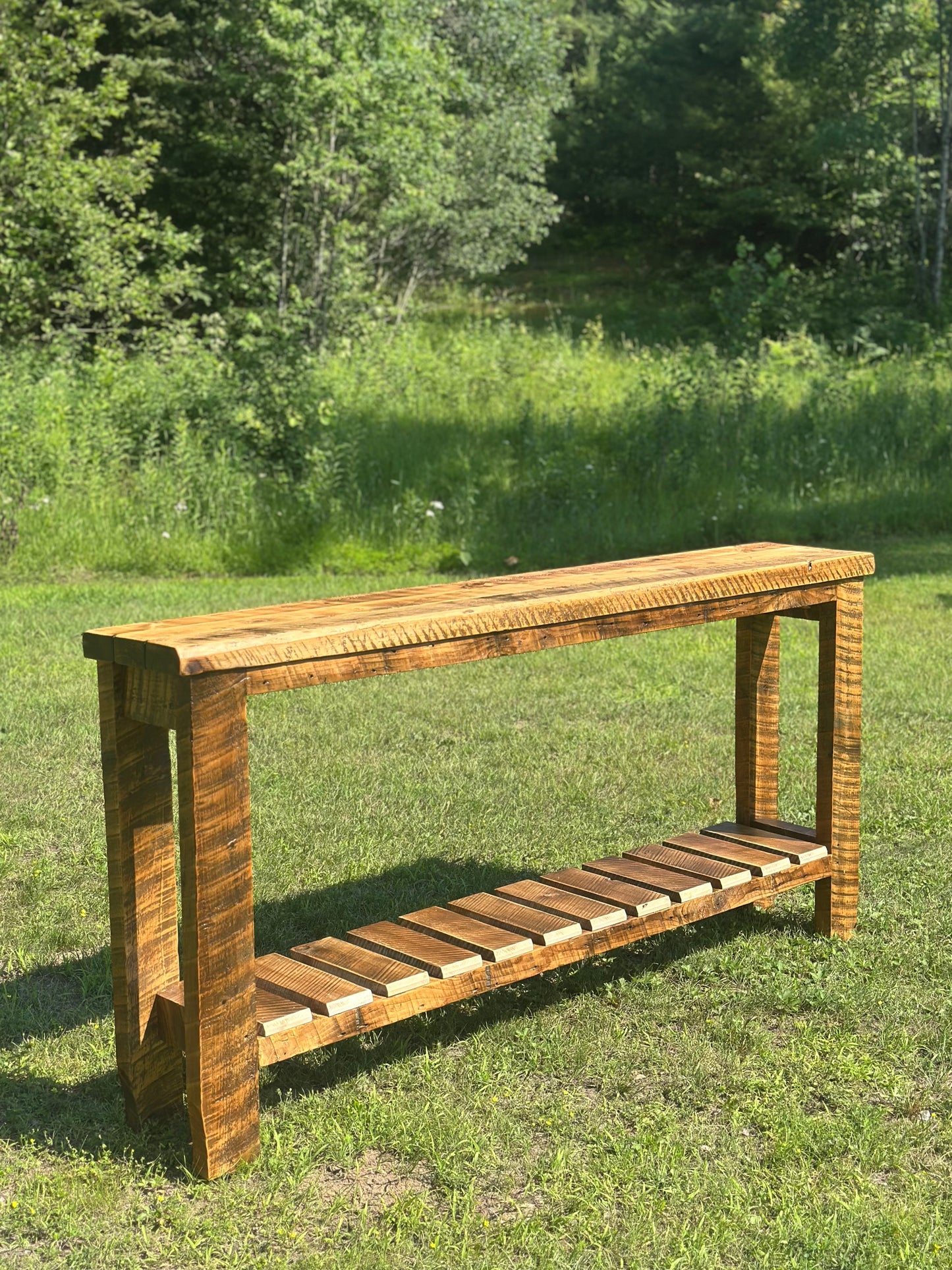 6’ L Rustic Reclaimed Wood Console / Sofa Table