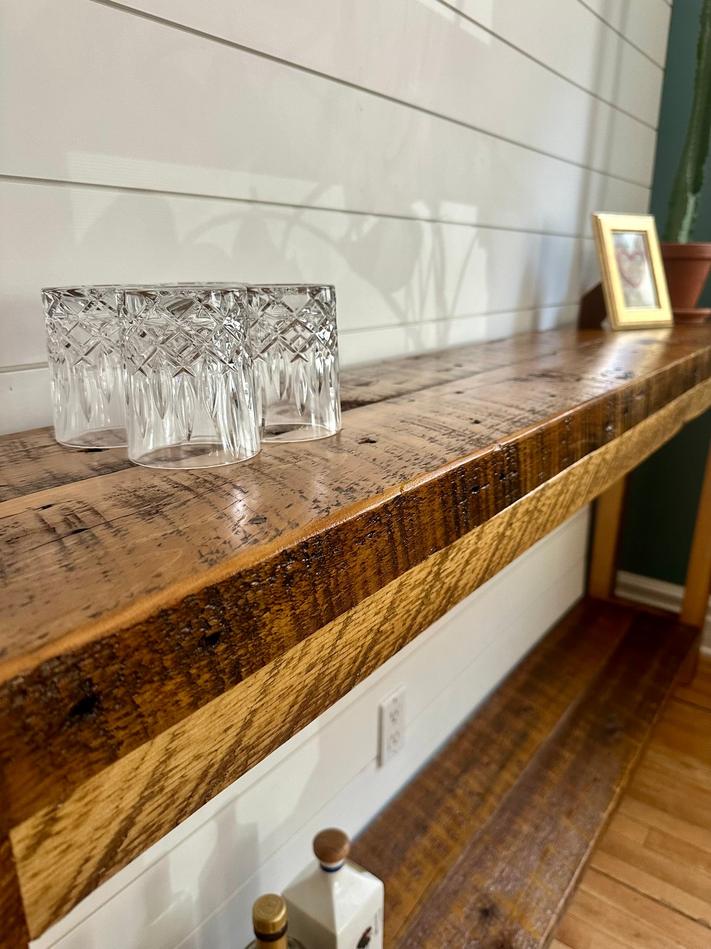 6’ L Rustic Reclaimed Wood Console Table