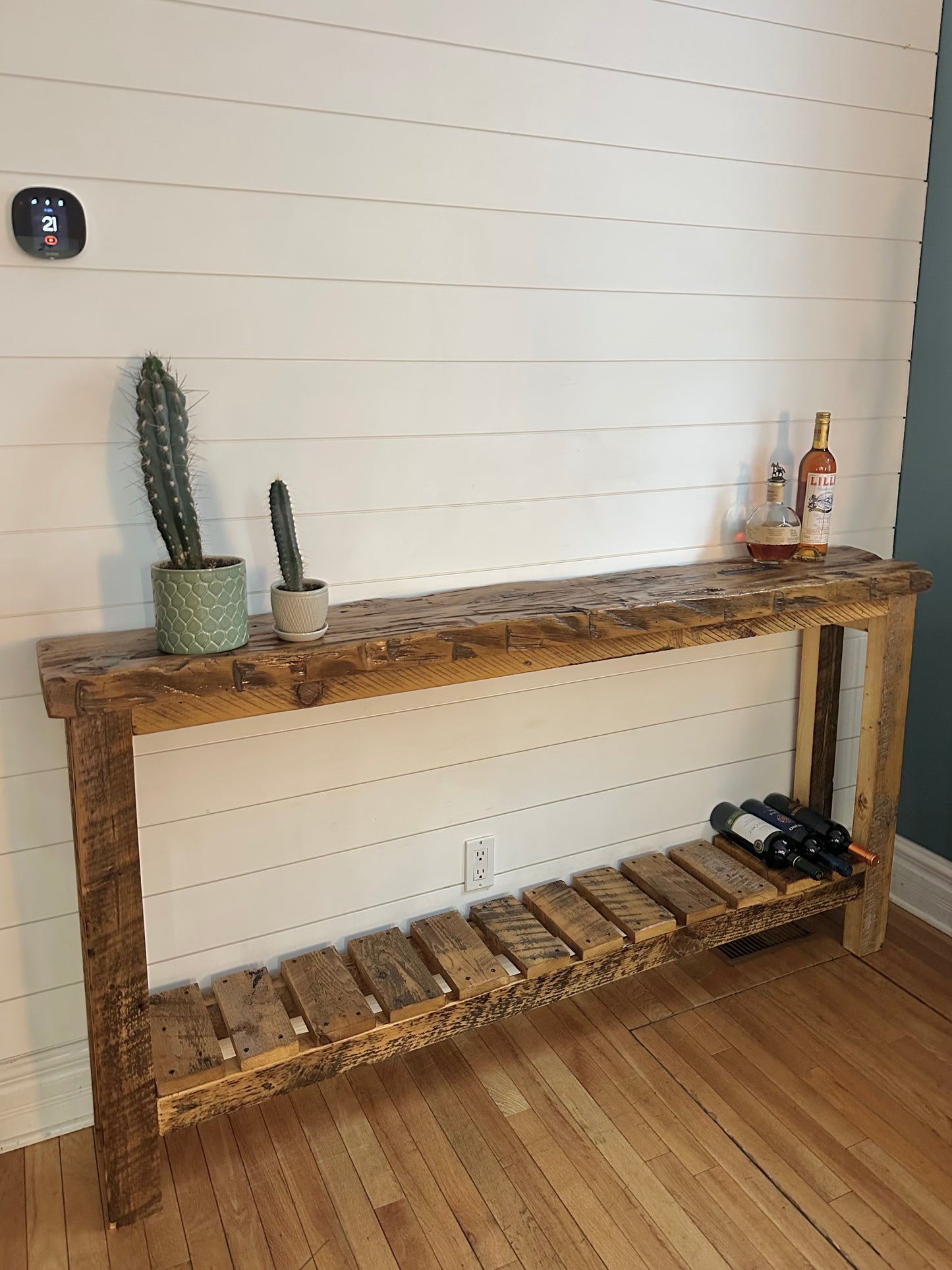 6’ L Rustic Reclaimed Wood Console / Sofa Table