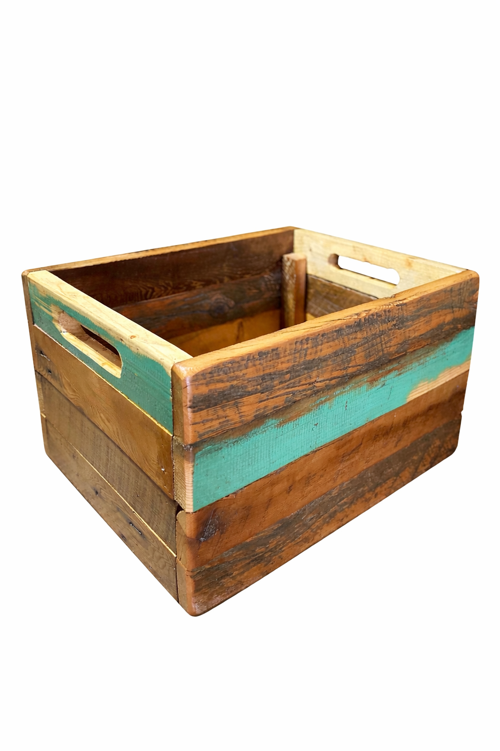 Rustic Mixed Wood Record (etc.) Crate