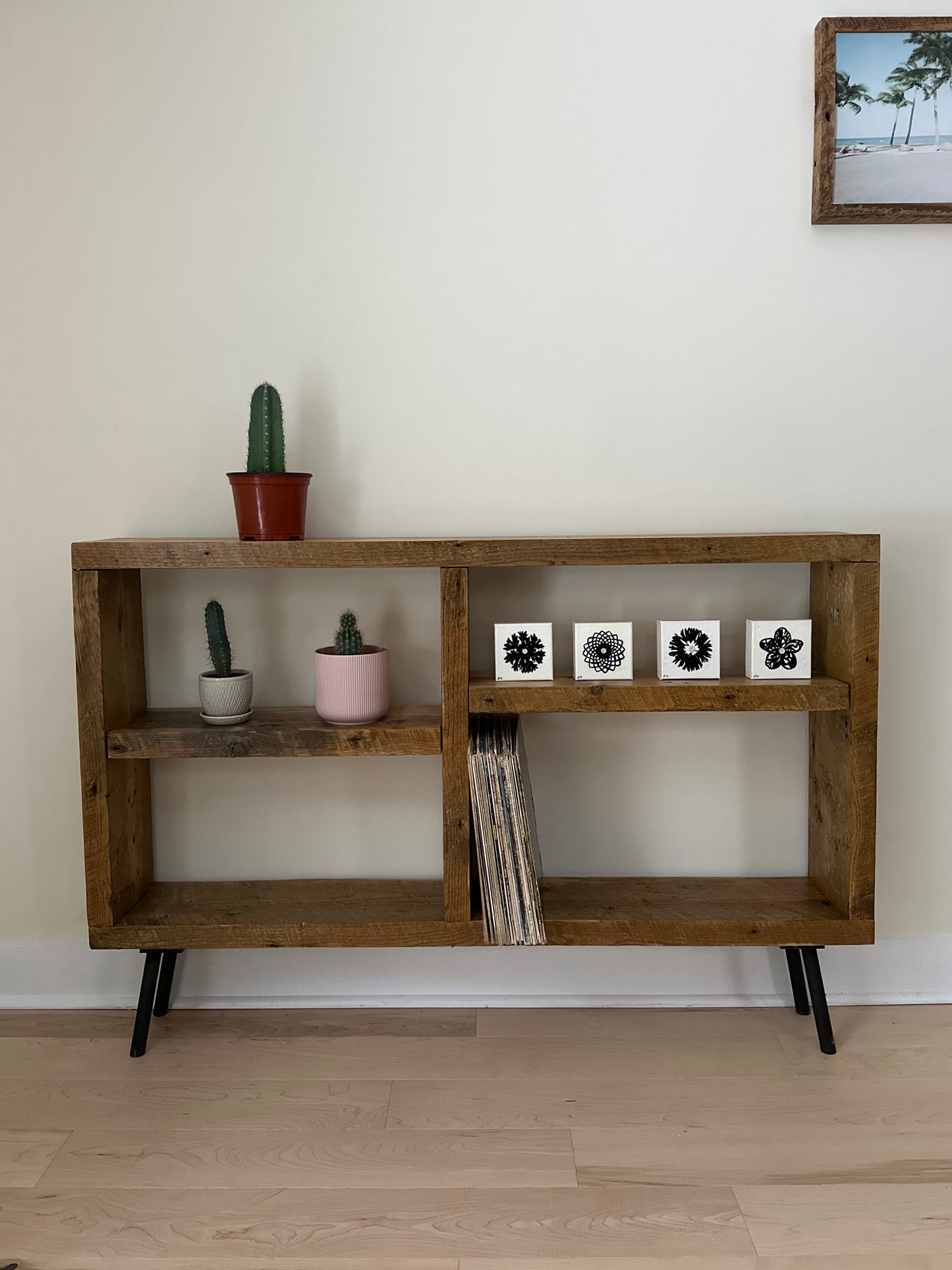 4 1/2’ L Rustic Wood Minimalist Console Table
