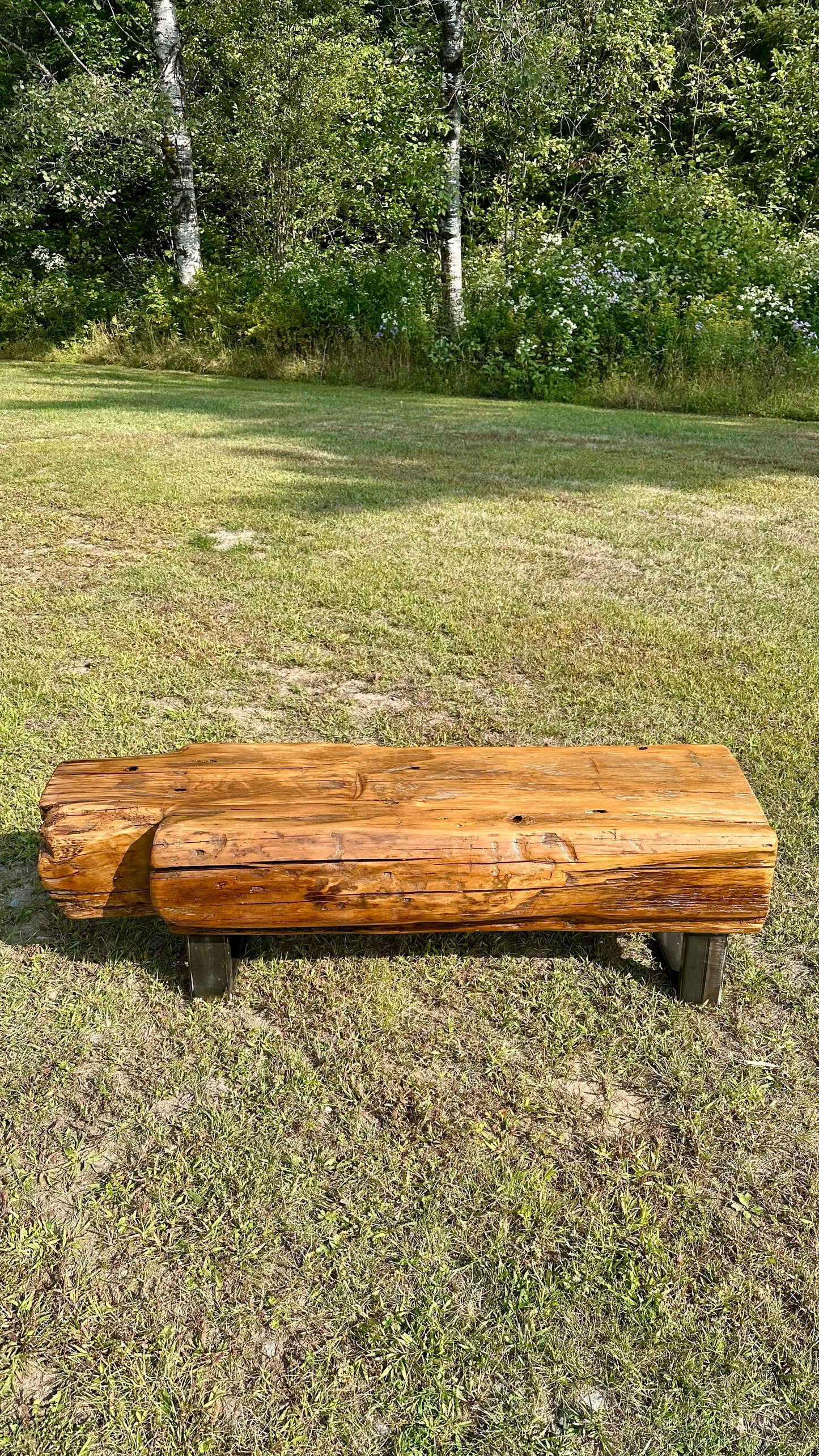 4’ L Rustic Barn Wood Beam Bench / Table